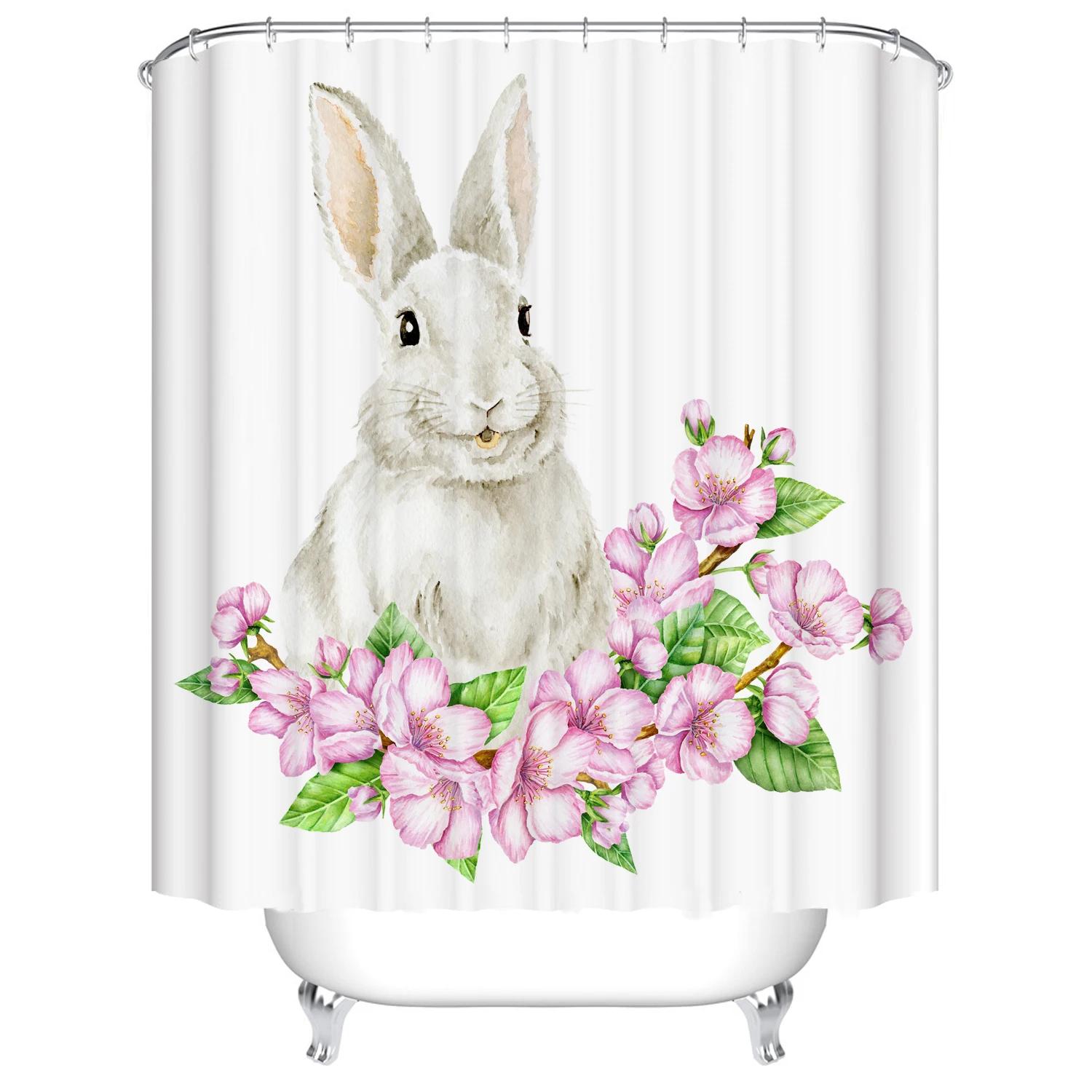

Animals Dog Pet Cat Horse Flamingo Bird Shower Curtain Bathroom Curtain Frabic Waterproof Polyester With Hooks W60H190(CM)-1 Pcs