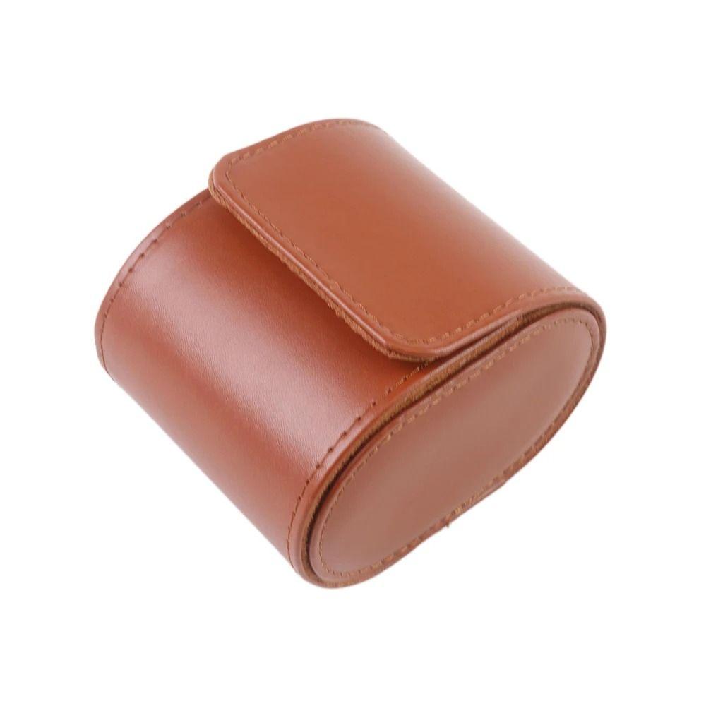 Vintage Leather Watch Roll Travel Case Single Watch Watch Bag Wristwatches Protection
