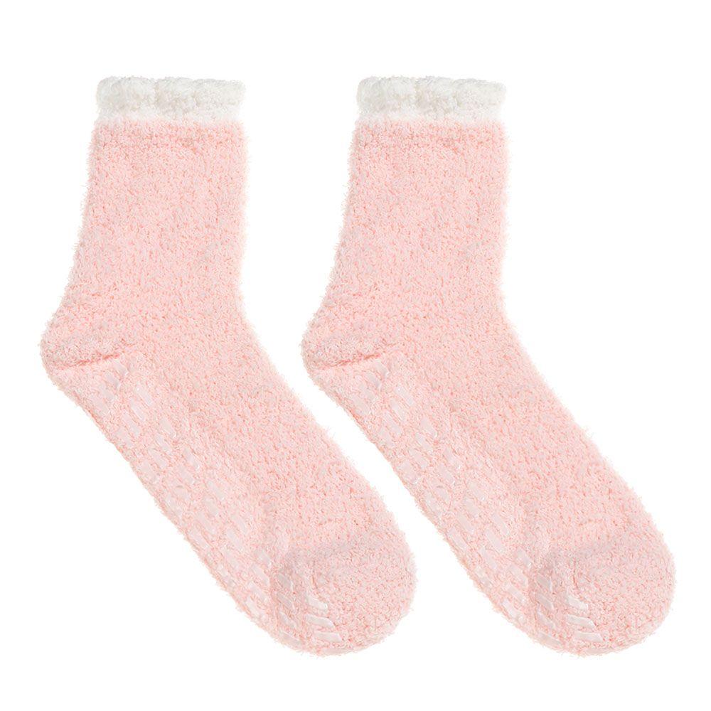 Lovely Women Winter Cold Protection Coral Fleece Socks Plush Socks Mid Socks
