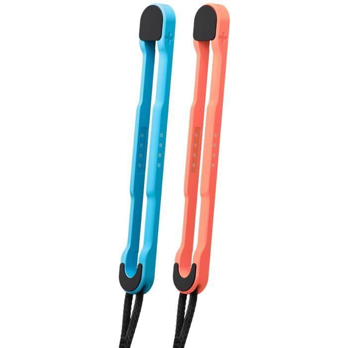 Paire de dragonnes Bleu Clair et Rouge Clair pour manettes Joy-Con 2 • Accessoire Nintendo Switch 2