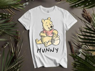 Maglietta retrò Winnie the Pooh e Hunny Maglietta Uomo Donna Unisex T-shirt K891