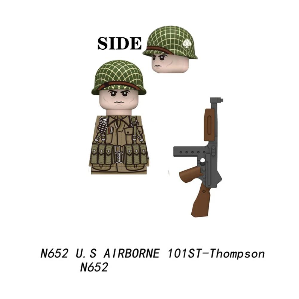 US Airborne 101ST Soldier Figures Building Blocks Officer Army Warrior Infantry Military Accessories Gun Weapon Bricks Toys GR03