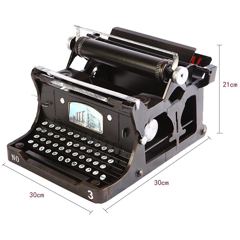 Vintage European Typewriter Iron Art Decor for Photography & Shop Windows