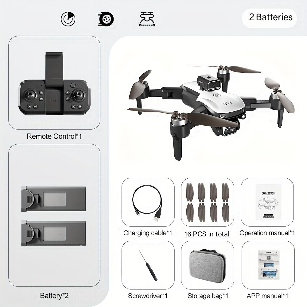 S2S Long Endurance Drone, Dual Batteries, With Dual Camera, WiFi FPV Dual Folding Quadcopter Height Maintainer, Experience The Joy Of Drone Flight