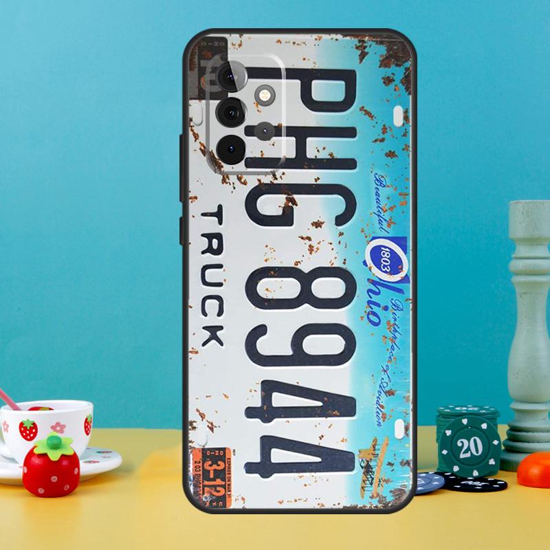 Retro Funny License Plate Case For Samsung Galaxy A55 A56 A36 A54 A34 A14 A05 A16 A26 A12 A32 A52 A13 A33 A53 A15 A35
