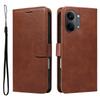 Wallet Case for Poco X8 Pro Max 5G - Leather/PU, Brown, With Lanyard