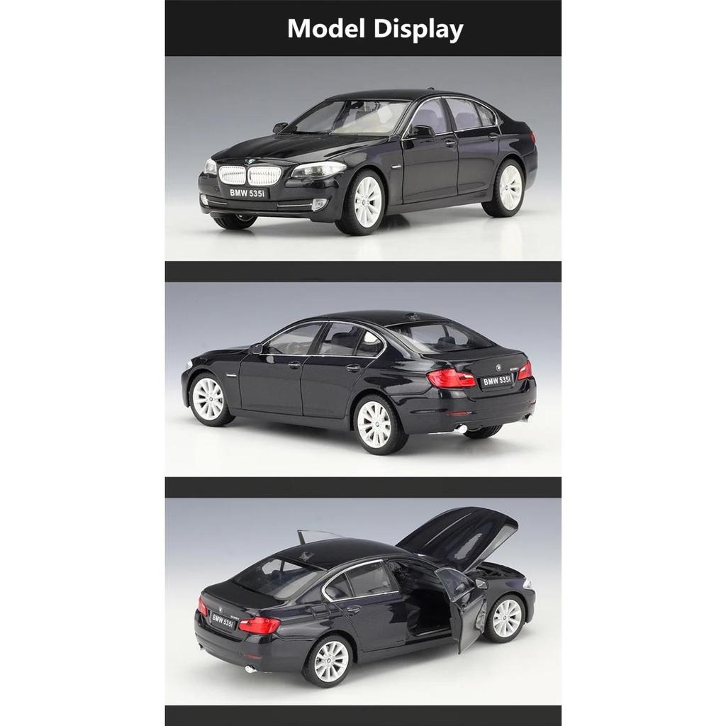 Welly 1/24 BMW 5 Series 535i Alloy Car Model Diecast Metal Toy Vehicles Car Model High Simulation Collection Childrens Toy Gifts