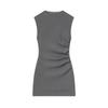 European and American autumn and winter new women's clothing fashion temperament slim pleated short dress with shoulder pads