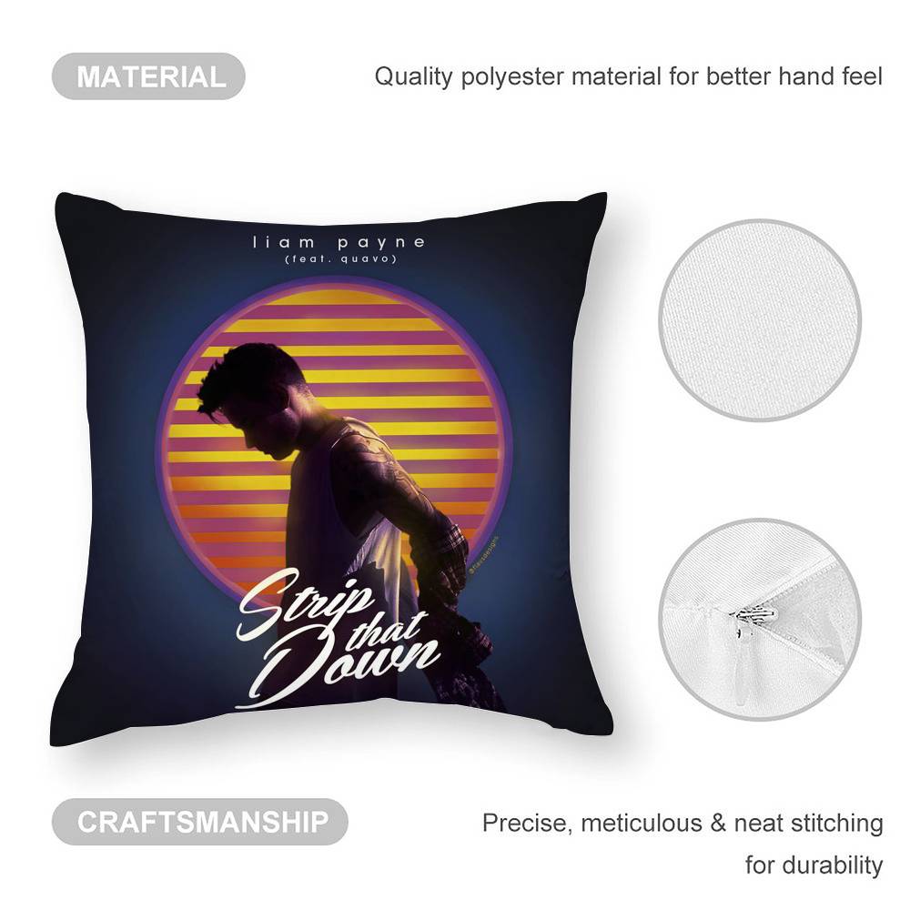 Singer L_Liam Payne Pillow Case Sofa Living Room Bedroom Double-sided Printing Square Cushion Nap Time Pillow Case