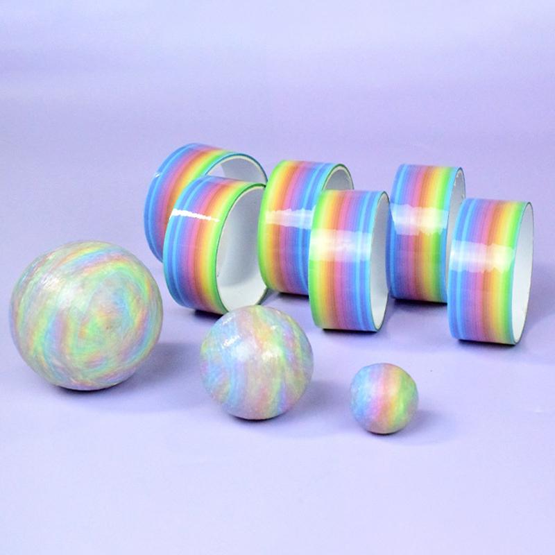 Bila de Bandă Adezivă Colorată Decomprimare Lipicios Rulare DIY Jucării Amuzante Bile Colorate Fabricare Jucărie Colorată Mascare Lipici