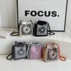 IELGY Simple Embroidered Cloth Bag All-Match Shoulder Messenger Bag