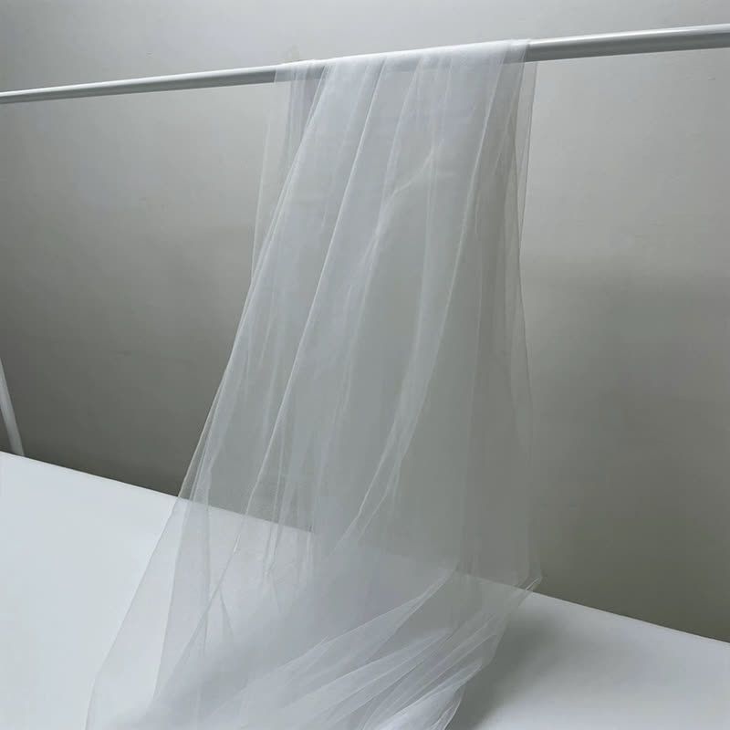 

Fairy Fog Yarn Mesh Fabric White Lace Soft Gauze Clothing Wedding Decoration Photography Background Photo Fabric 1.6M&1M белый