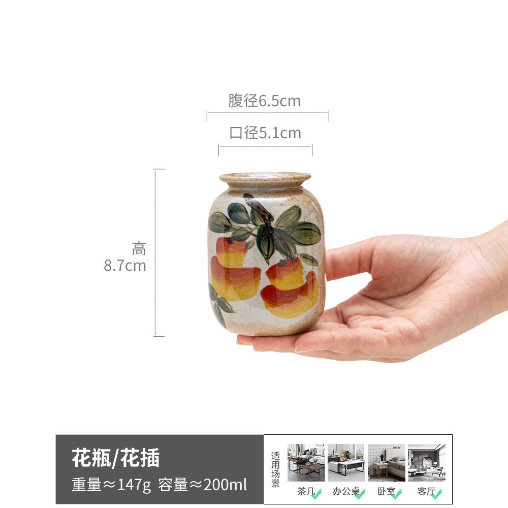 Винтажный стиль Серия грубой керамики Ваза Коллекция украшений Бытовые Японские Кухонные Банки для хранения Посуда Керамические Десертные банки