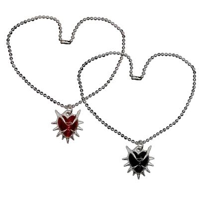 Chic Clavicle Chain Stylish Love Shape Collar Chain Thorn Heart Pendant Necklace for Women Girls Jewelry Ornament