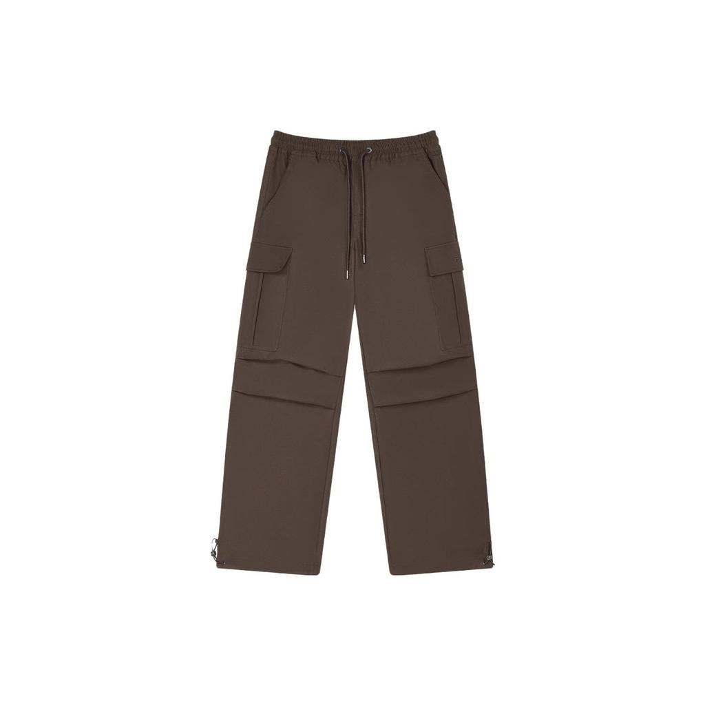 Fila Solid Color Multi-Pocket Straight Leg Woven Casual Pants Women Pants Dark-Brown F11W349802F-BN