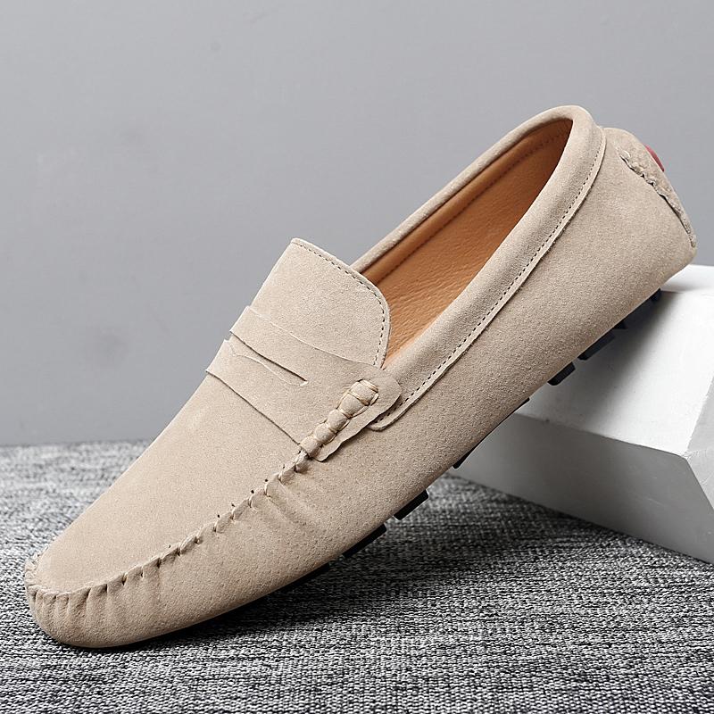 Fashion Newest Men'S Shoes Genuine Leather Loafers Men Casual Flats Driving Shoes For Man Business Slip On Boat Shoes Male Mocassim