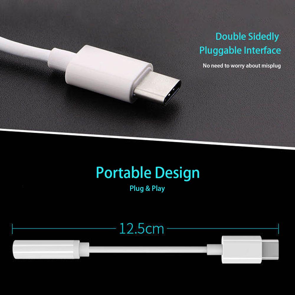 Mobile Phone Accessories Type C to 3.5mm   Cable Earphone Adapter Headset Adapter Replacement for HuaweiCelsiusSAMSUNGCelsiusXIAOMI