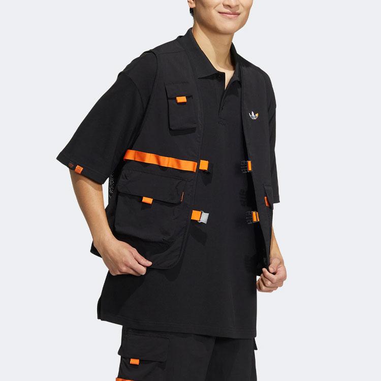 Adidas Originals Trefoil Kt Vest Multi-Pocket Breathable Utility Vest Men Vest Black HR6441