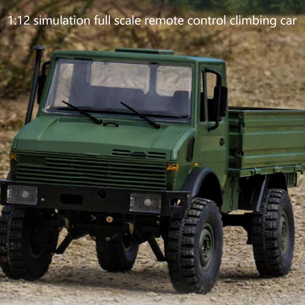 1:12 Full Scale RC Truck 2.4G Remote Control RC Climbing Car 4 Wheel Drive Off Road RC Car with Lamp Set for Kids