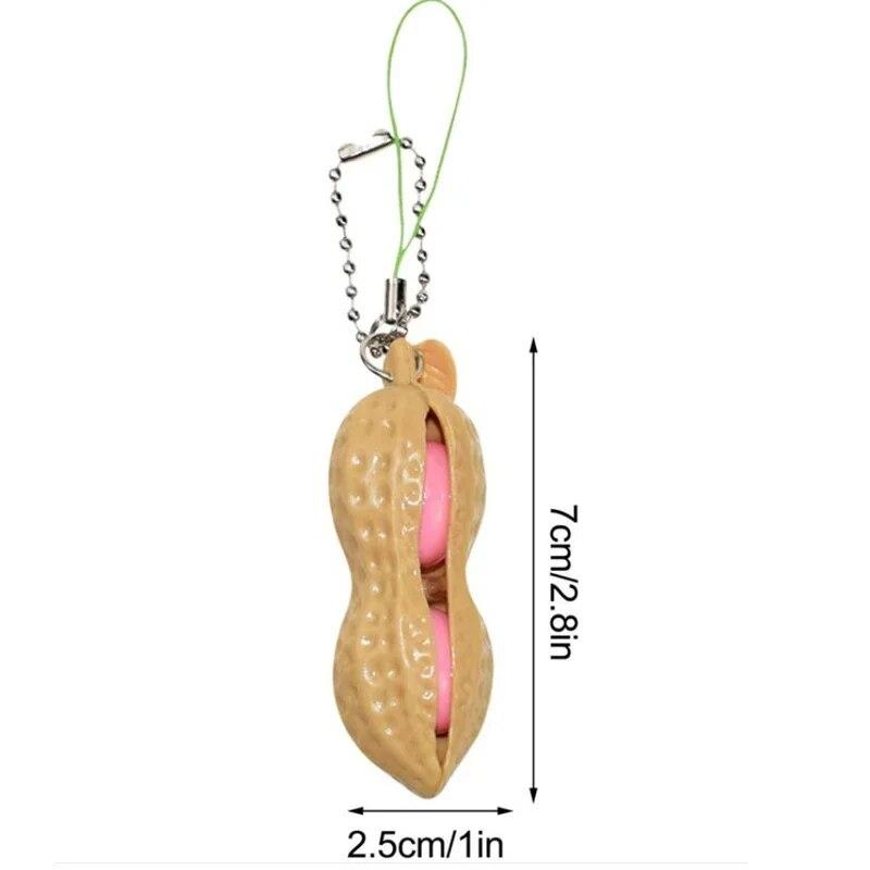 

Мягкие клеевые игрушки, игрушки для декомпрессии, игрушки для бесконечного сжатия, брелок для ключей с арахисом 1Pcs