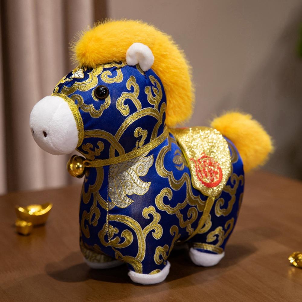 

Creative Stuffed Animal Toy Satin Cartoon Steed Doll Adorable Horse Plush Doll Festive Decor Style 7