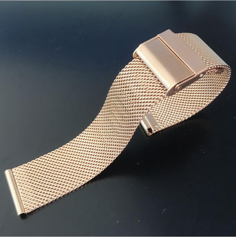 Bracelet de montre milanais 12mm 14mm 16mm 18mm 20mm 22mm 24mm, universel, en acier inoxydable, métal, Bracelet de montre