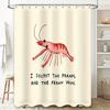 Shrimp Bathroom Decor Ocean Theme Shower Curtain Sea Life Coastal Decor Waterproof Fabric Washable Shower Liner Home Decor