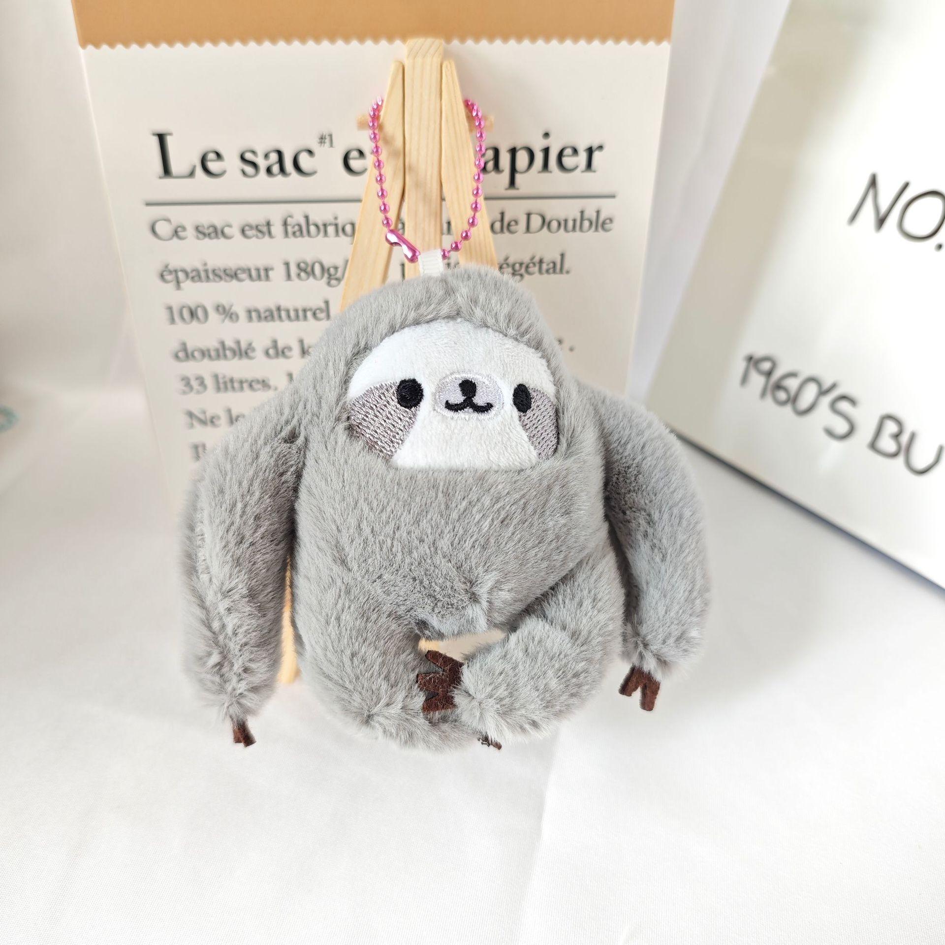 

Cute Rag Doll Sloth Monkey Plush Toy Couple Doll Monkey Doll Birthday Gift Girl Heart 10cm сірий колір