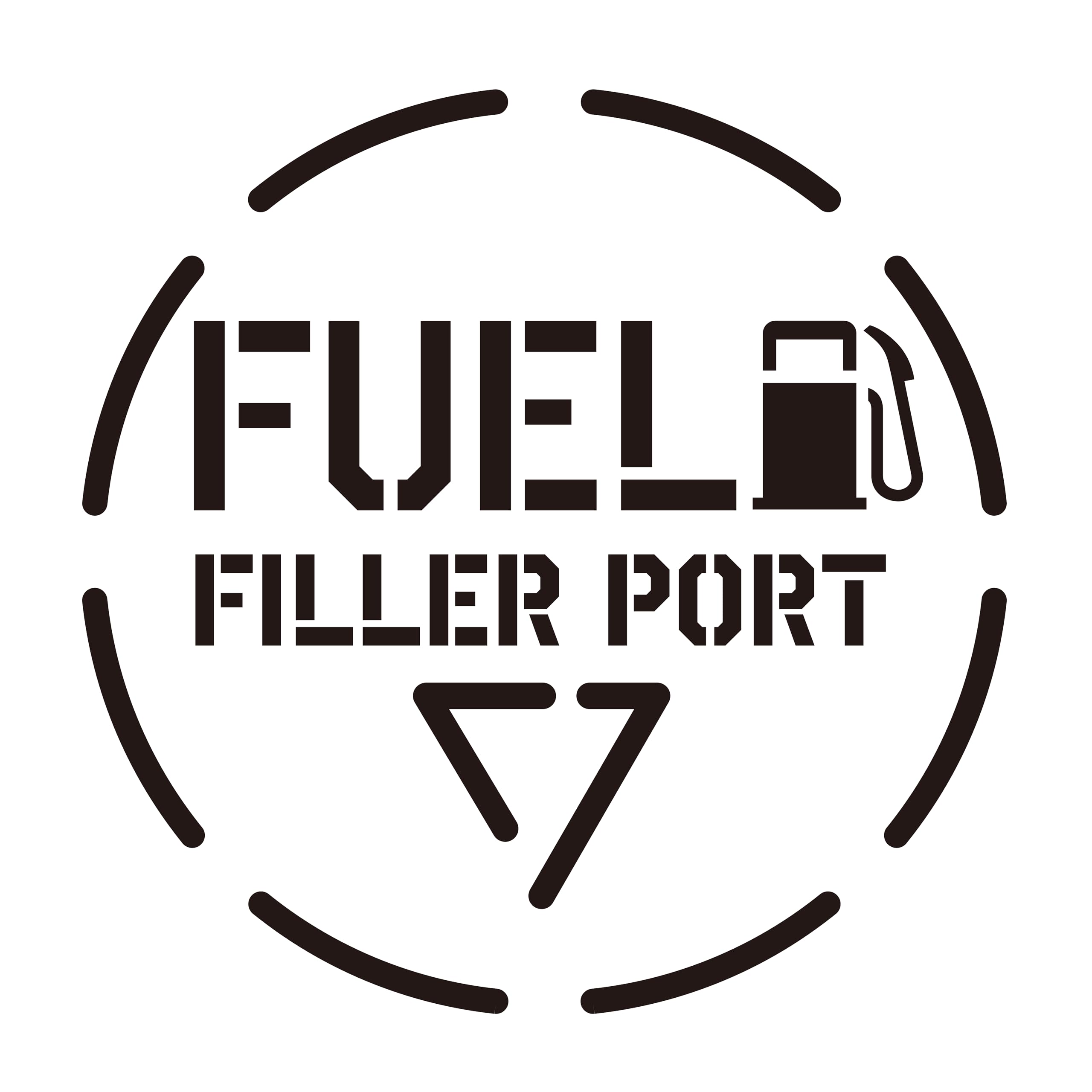 

Outdoor Activities Department [Fuel Fuel Dispenser] Cutting Sticker W3.9 x H3.9 inches (W10 x Width 10cm x height 10cm чёрный