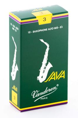 Vandoren Alto Saxophone Reed JAVA 3 Hardness (10 Pieces)