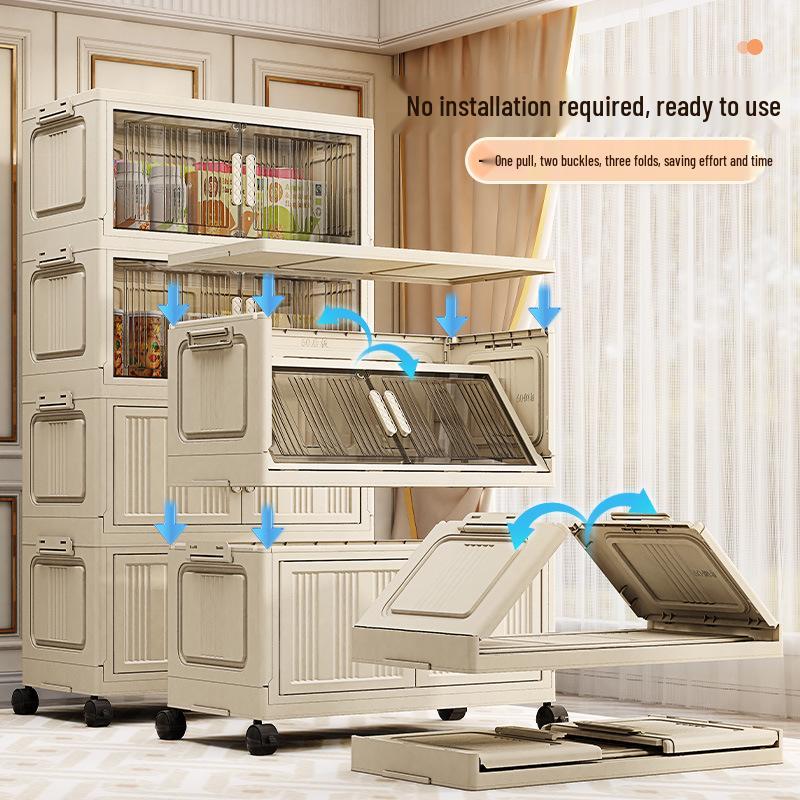 Thickened Foldable Multilayer Plastic Baby Wardrobe and Clothes Storage Cabinet