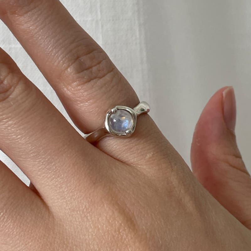 Melliv Silver Melting Round Ring_mvr14