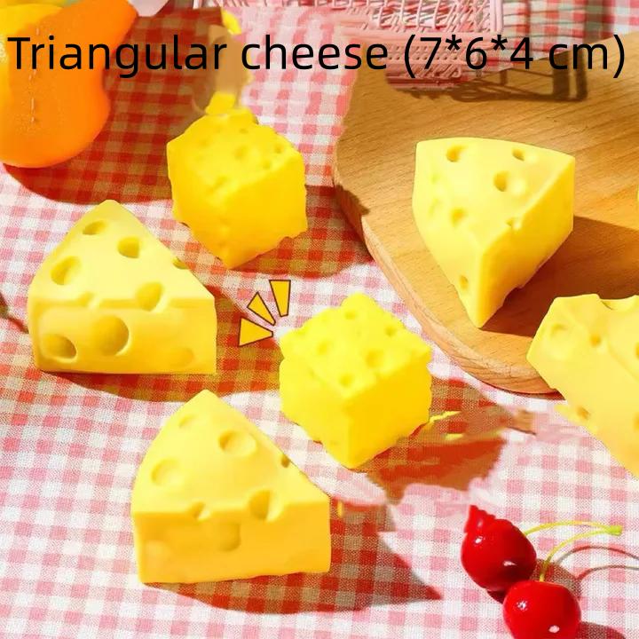 Giant Cheese Squeeze Toy Extra Large Size Cheese Squishy Fidget Toys Slow Rebound Shapeable Venting Ball