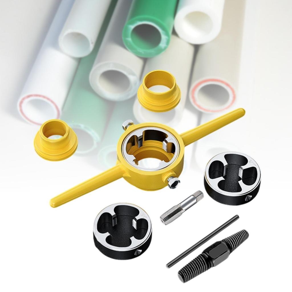 Portable PVC Pipe Threader with Screw Extraction Tool Set