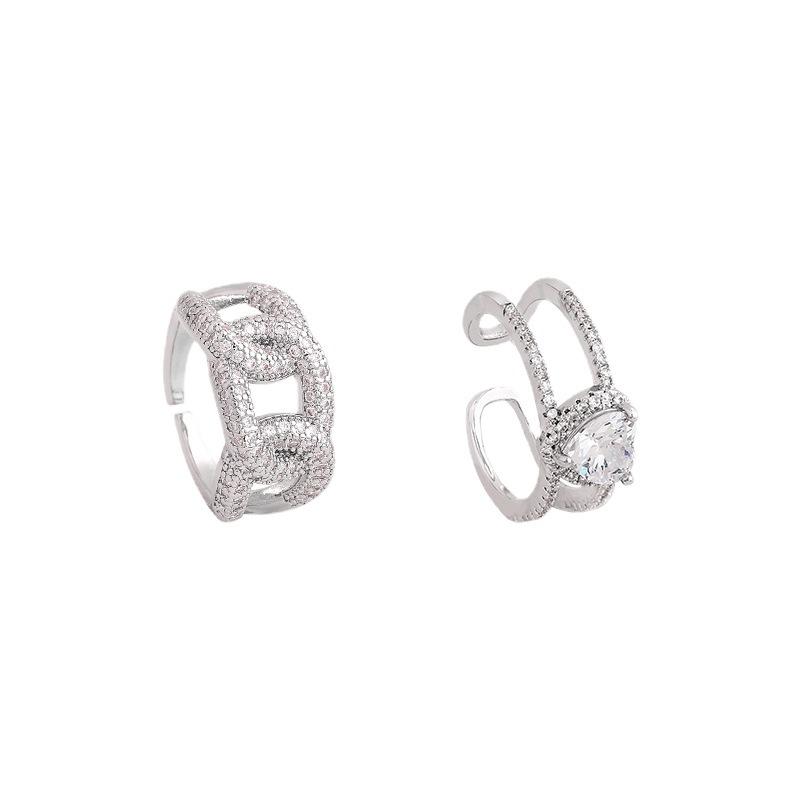 Love Ring Women'S Personality Fashion Opening Light Luxury Niche Design Temperament Women'S Index Finger Ring