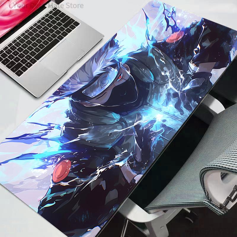 Gaming Mousepad Naruto Big Computer Gamer Mouse Pad Natural Rubber with Locking Edge Gaming Mouse Mat XXL Durable Anime