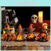 Light Halloween Emitting Hug Pumpkin Lamp Elves Resin Craft Tabletop Decoration