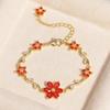 Y2K Chain Bracelet Crystal Women's Bracelet Sweet Flowers Bracelet
