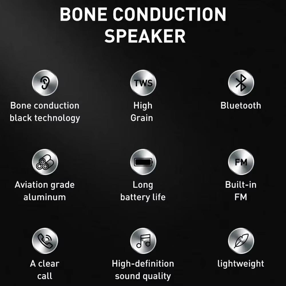 Aluminum Zinc Zinc Alloy Bluetooth Speaker Mini TWS Wireless Speaker Bone Conduction Speaker  Bathroom