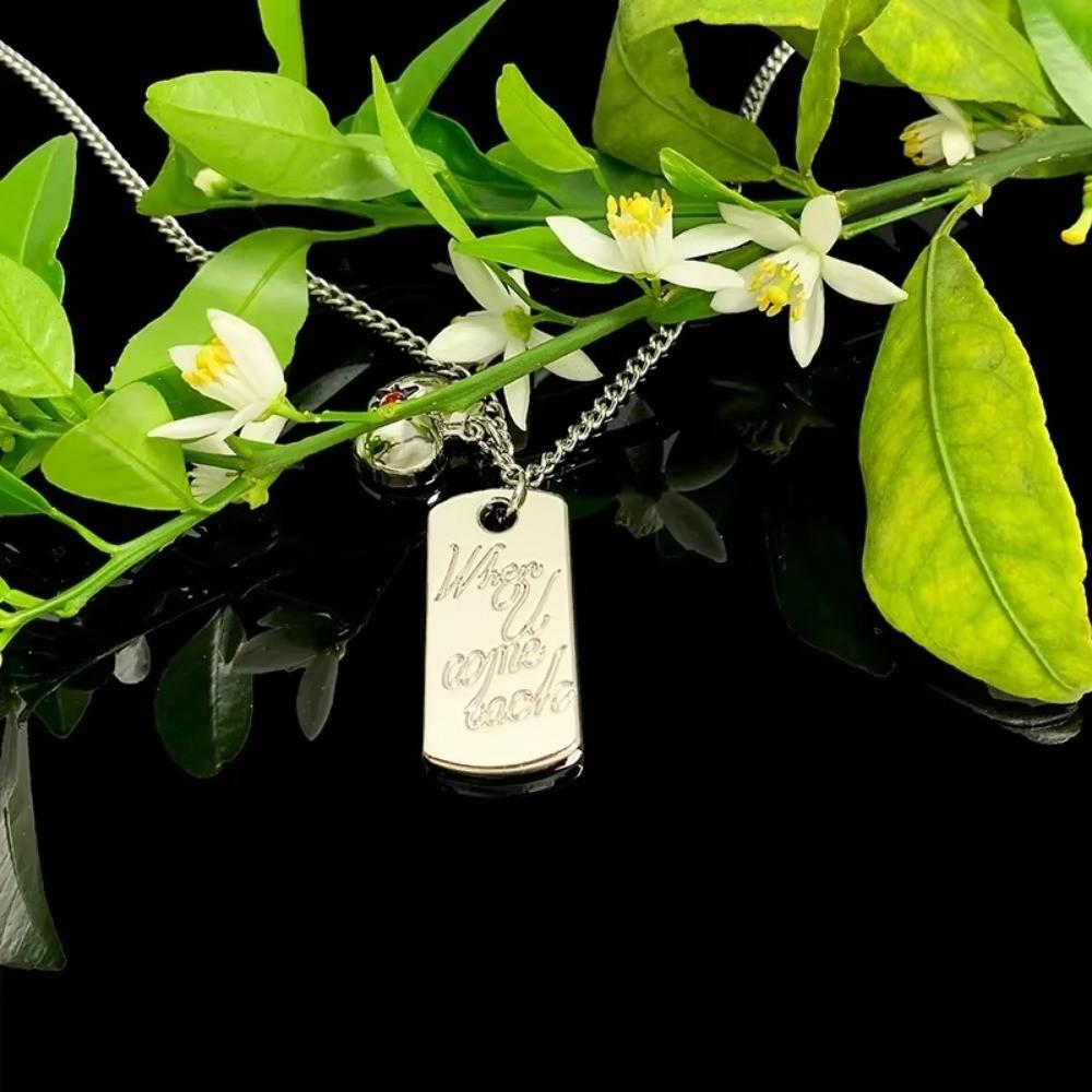 Anime Love And Deep Space Caleb The Same Brother The Same Pendant Necklaces Apple Square Cards Necklace