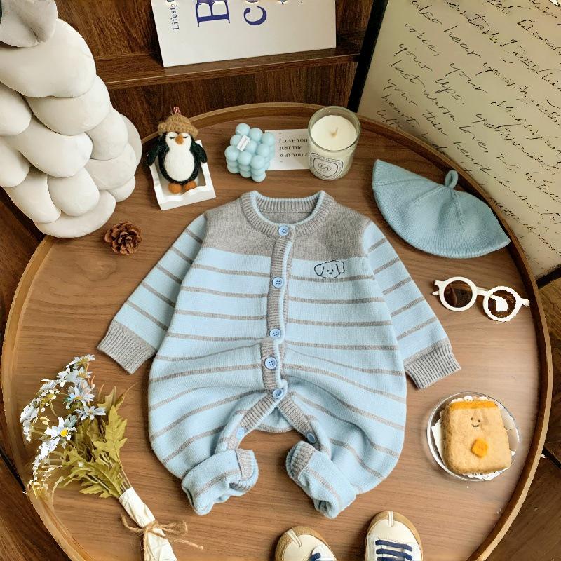 

Autumn & Winter Sweater Romper: Fashionable & Cute Infant Jumpsuit for Boys & Girls 66 cm