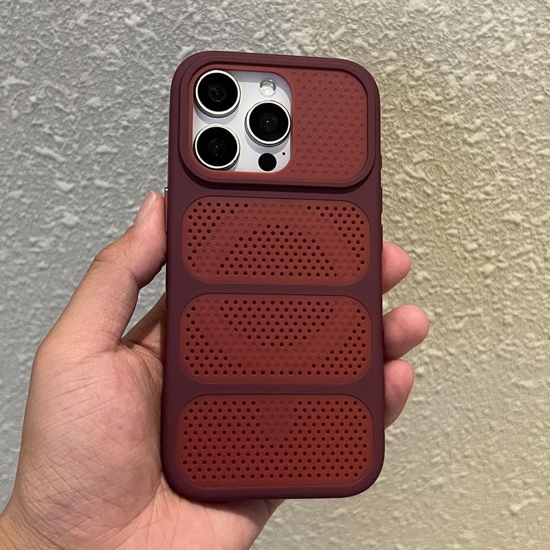 Magnetic Heat Dissipation Case For iPhone 17 Pro Max 16 15 14 13 Pro Max Luxury Cooling Hole Design Hybrid ShockProof Hard Case Cover