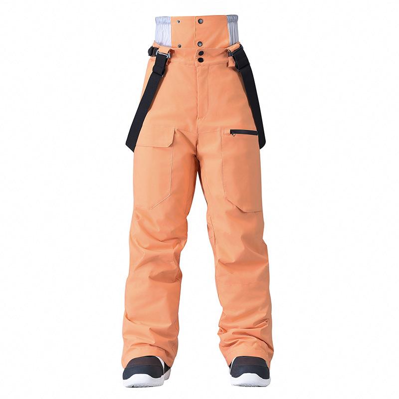 Ski Pants with Suspenders for Men & Women: Windproof, Waterproof, Warm, Thickened for Winter Snowboarding & Skiing