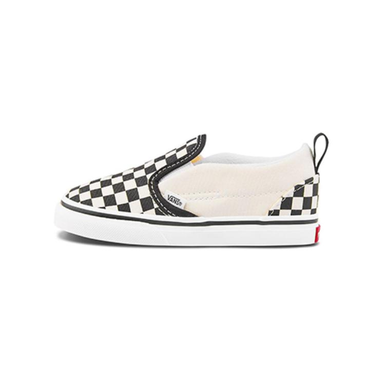 Vans Classic Slip-On V TD Checkerboard - Black White Baby Sneakers VN0A34885GX