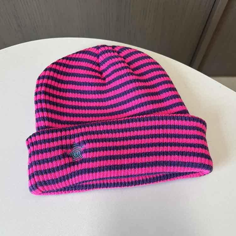 Embroidery star striped retro knitted hat children autumn and winter new warm wool hat men's couple cold hat