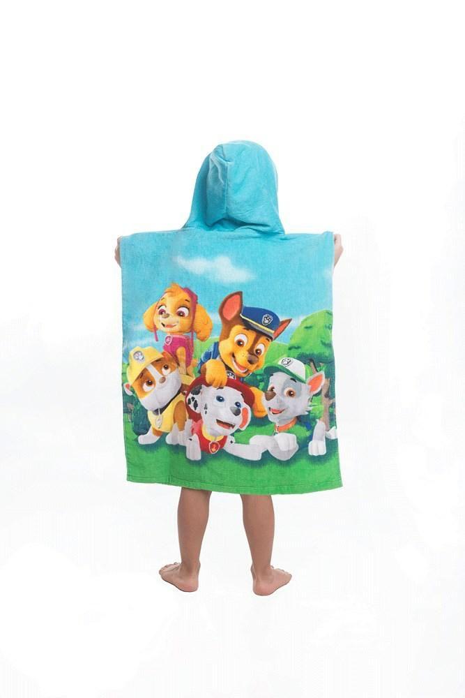 Poncho Dla Dzieci 50X115 Psi Patrol Paw Skye Marshall Rublle Chase Rocky 4413 Ręcznik Z Kapturem