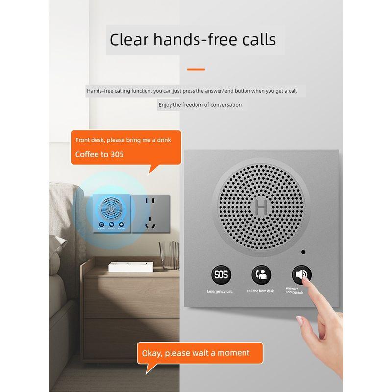 Type 86 Hotel Room Wall-Mounted Telephone Emergency Call Hands-Free Telephone Panel Hospital School Sos Pager