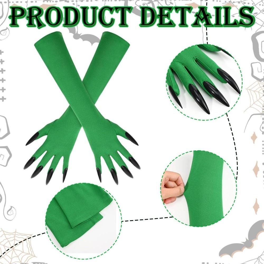 3pcs Glasses and Gloves Witch Cos Hat Kit Halloween Costume Headgear Party Role Play Cap  for Adults