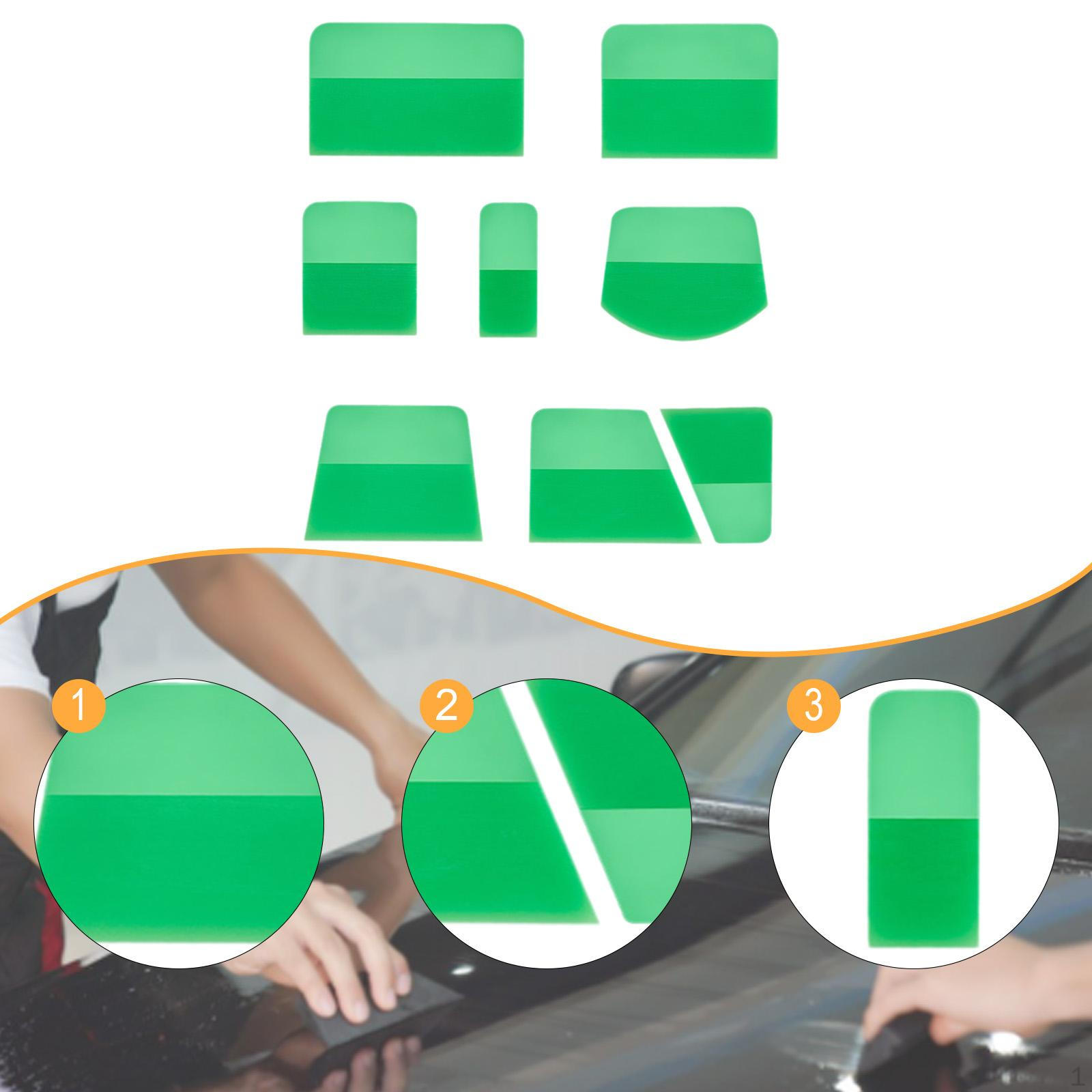 

8 штук ракелей PPF для инструментов для тонировки виниловой пленкой для окон, установки TPU-пленки для оклейки автомобилей зелёный