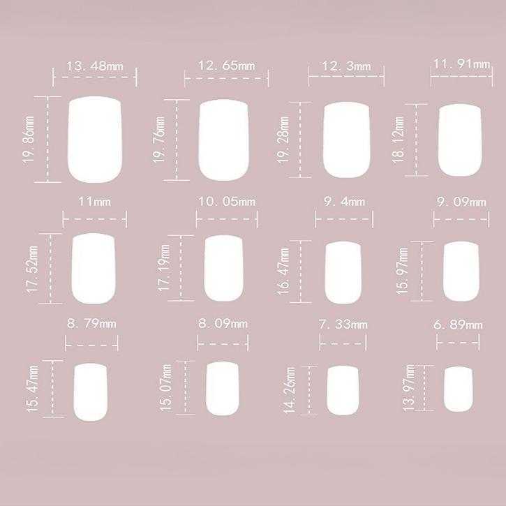 24pcs/Set Press-On Nails Short Square White Gradient Design False Nails,For Women And Girls Daily Life Party Use Nail Supplies